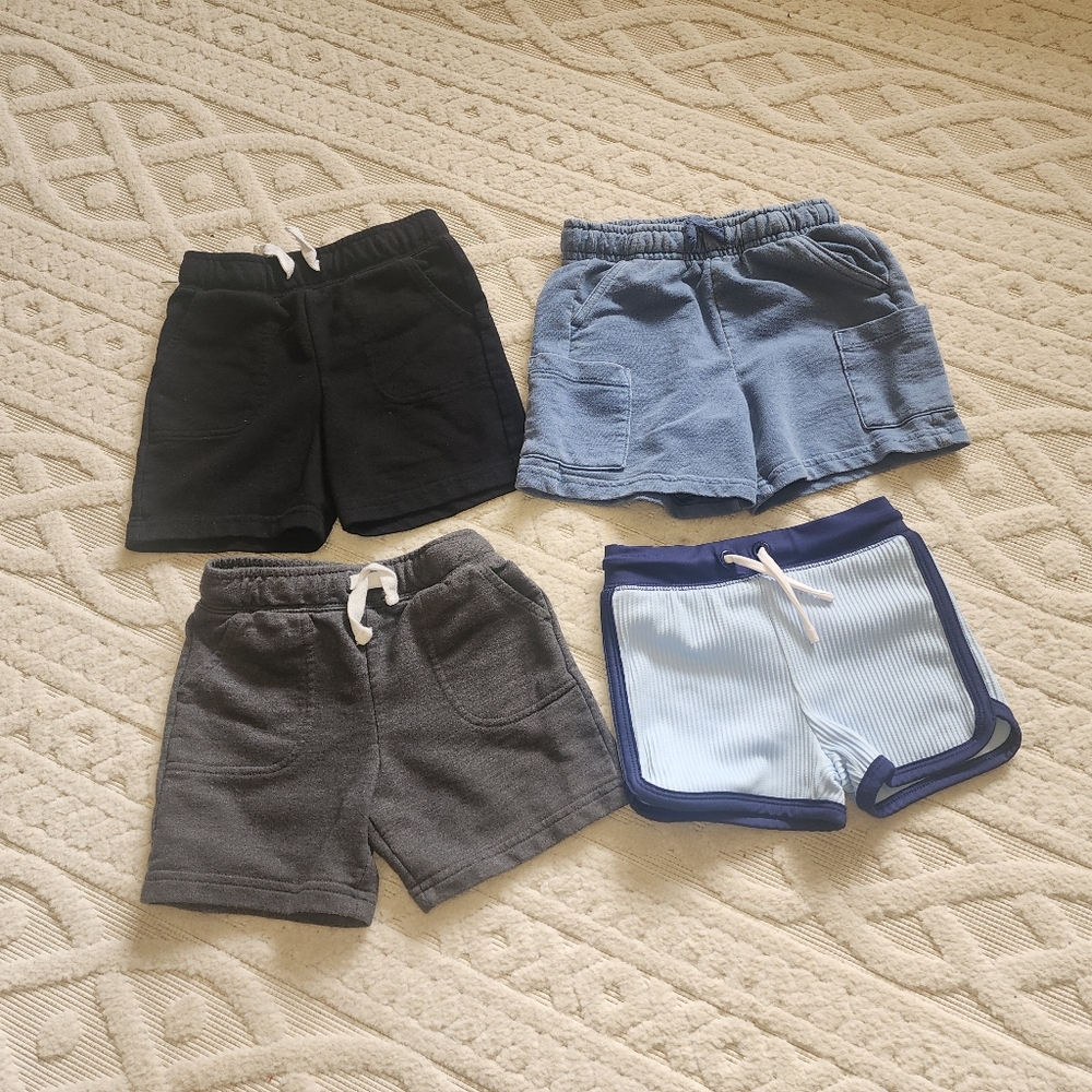 3T Cat & Jack Boys Black, Blue, Light Blue , Olive Shorts